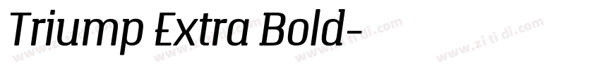 Triump Extra Bold字体转换